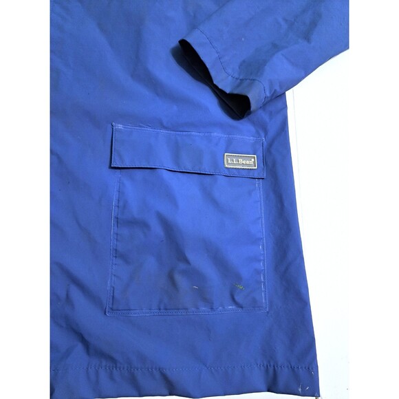 LL Bean PVC Rain Coat Jacket Parka Women's Medium Vintage Blue Waterproof Hooded - Picture 4 of 14